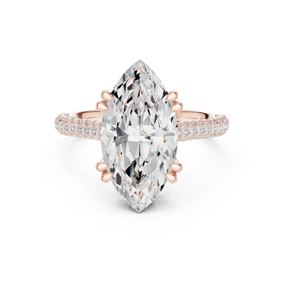 Marquise Pave Lab Grown Diamond Engagement Ring