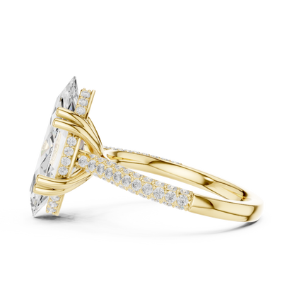 Marquise Pave Lab Grown Diamond Engagement Ring