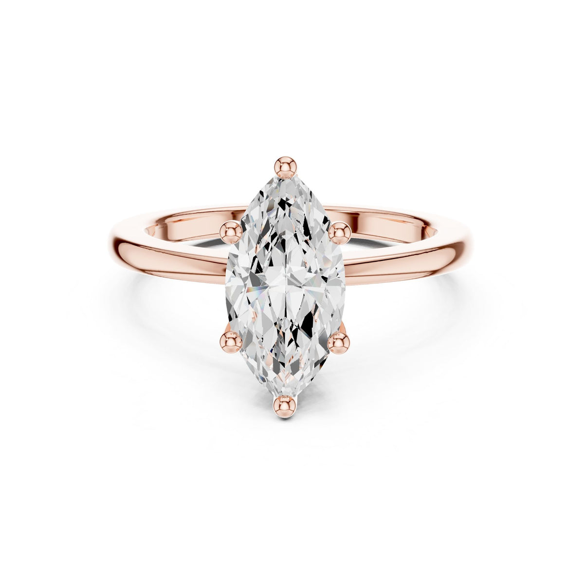 Marquise Solitaire Lab Grown Diamond Engagement Ring