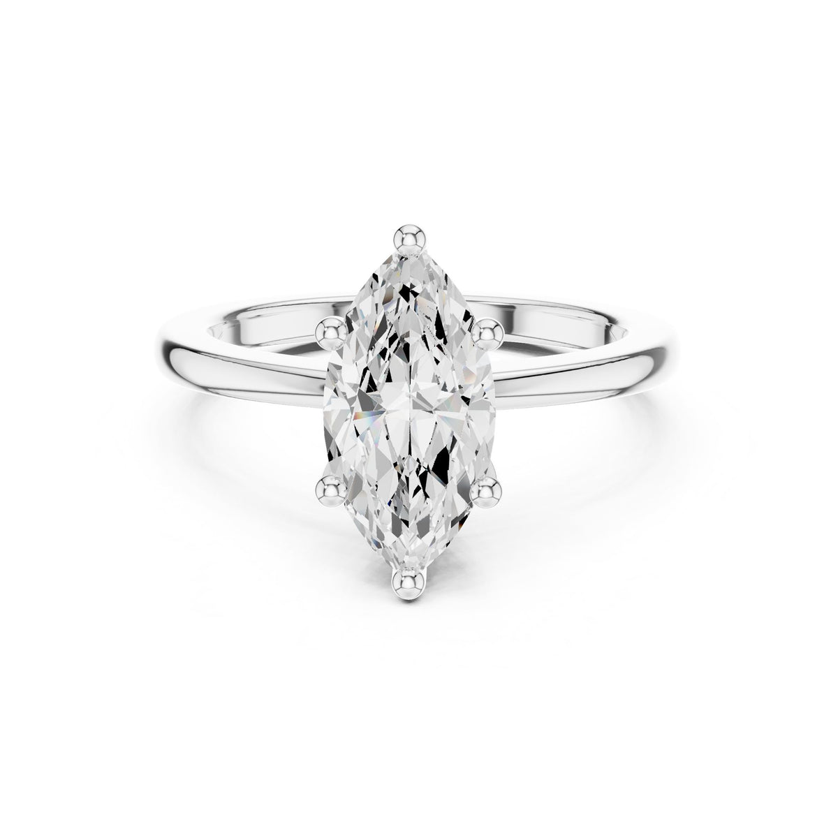 Marquise Solitaire Lab Grown Diamond Engagement Ring