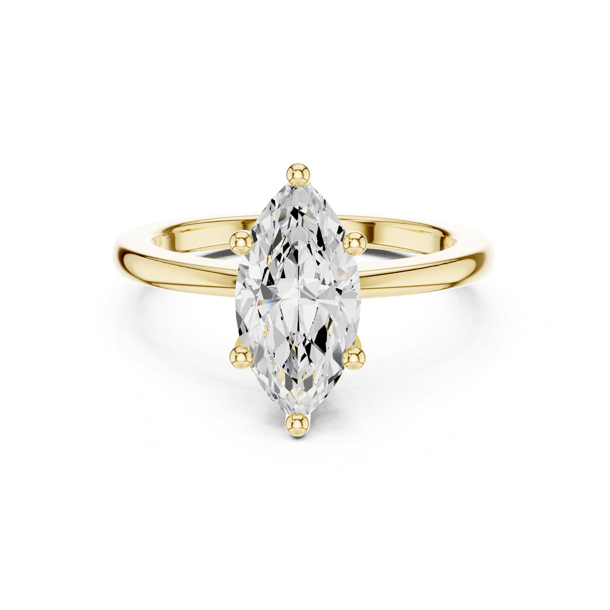 Marquise Solitaire Lab Grown Diamond Engagement Ring