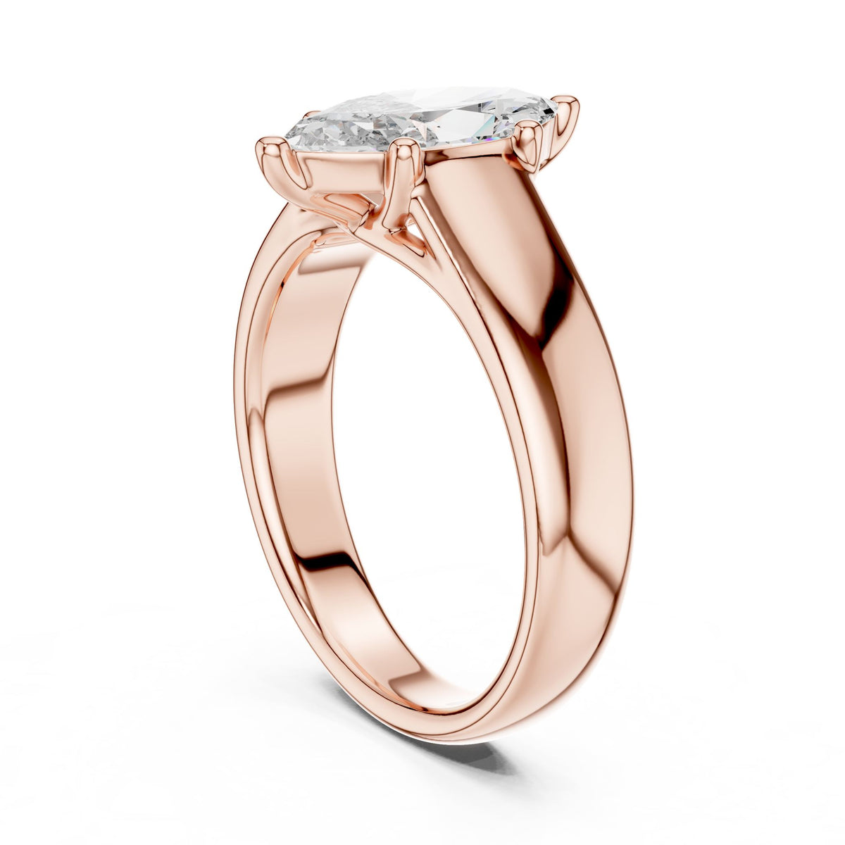 Marquise Solitaire Lab Grown Diamond Engagement Ring