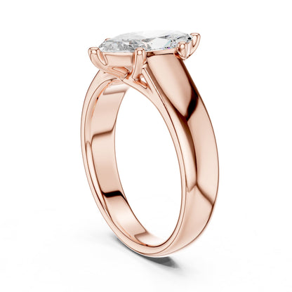 Marquise Solitaire Lab Grown Diamond Engagement Ring
