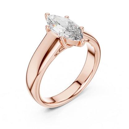 Marquise Solitaire Lab Grown Diamond Engagement Ring
