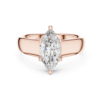Marquise Solitaire Lab Grown Diamond Engagement Ring