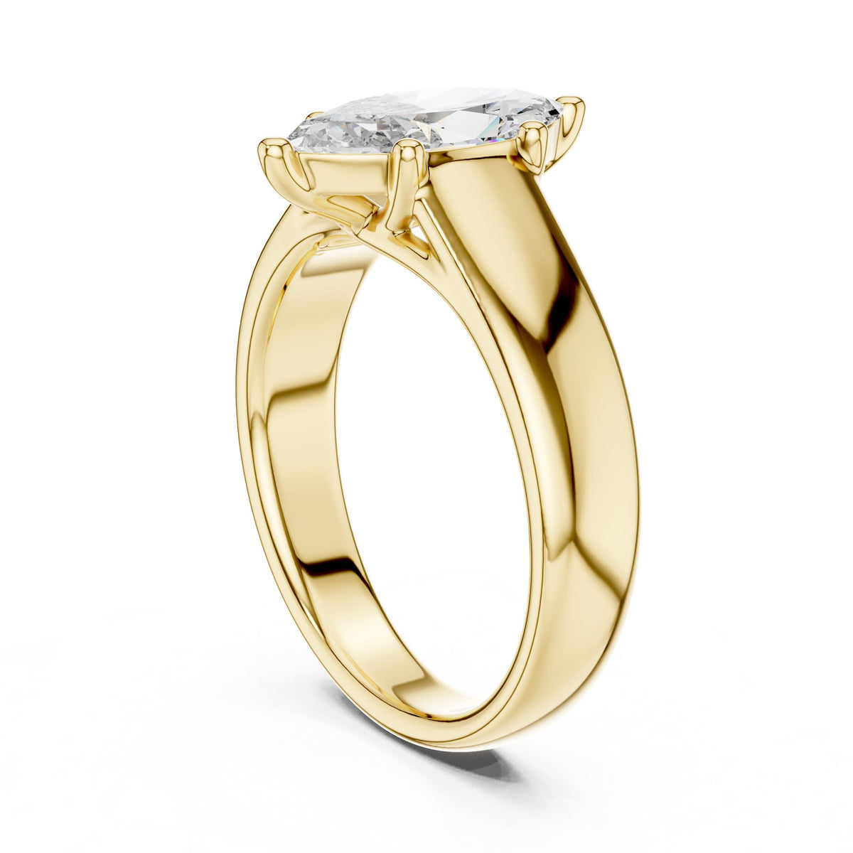 Marquise Solitaire Lab Grown Diamond Engagement Ring