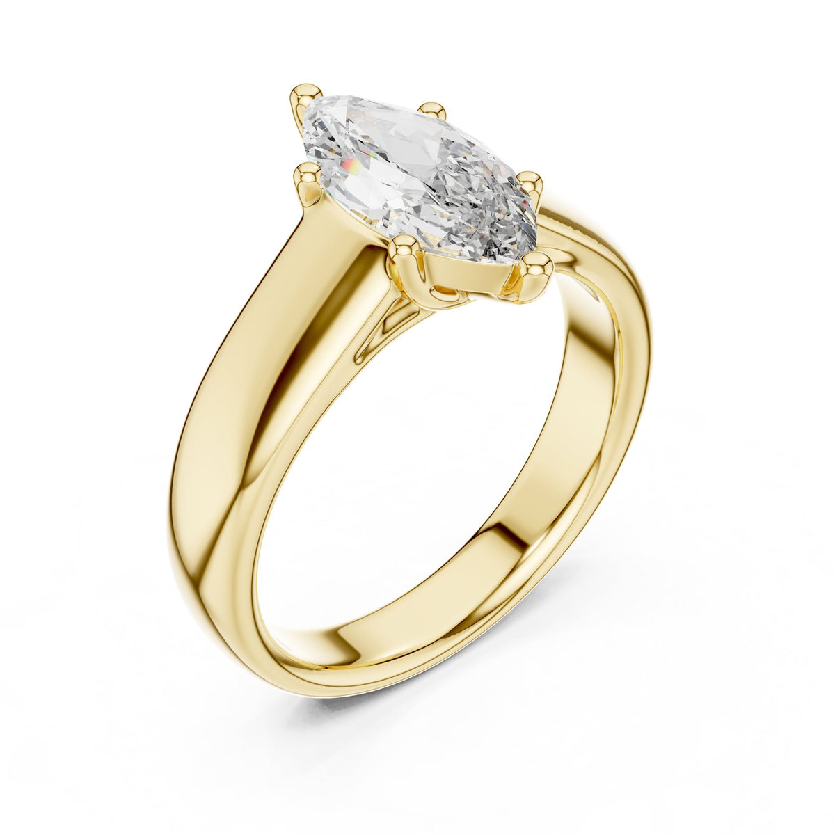 Marquise Solitaire Lab Grown Diamond Engagement Ring