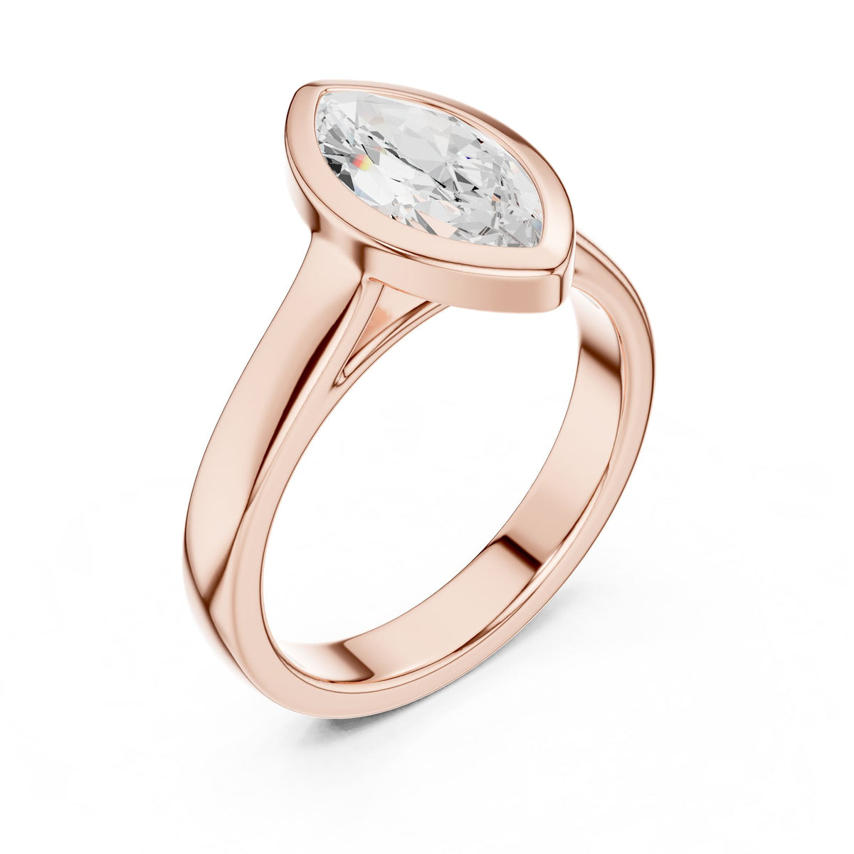 Marquise Solitaire Lab Grown Diamond Engagement Ring