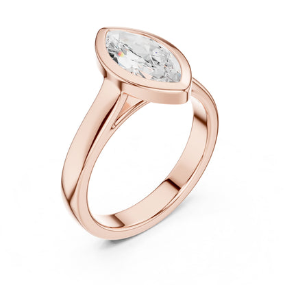 Marquise Solitaire Lab Grown Diamond Engagement Ring