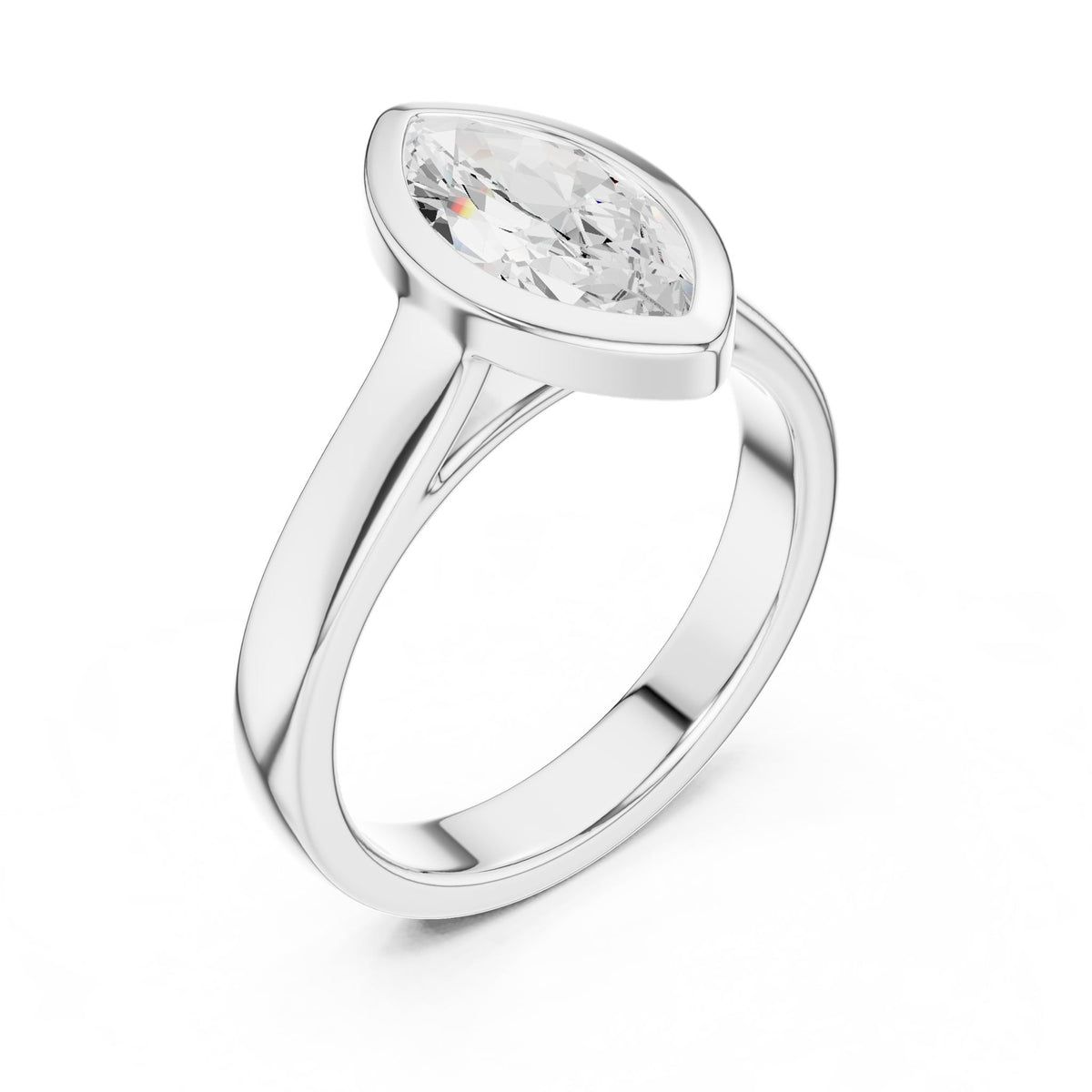Marquise Solitaire Lab Grown Diamond Engagement Ring