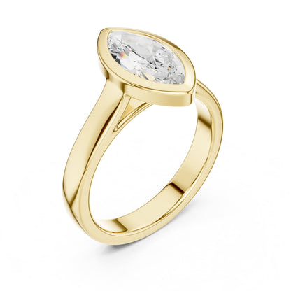 Marquise Solitaire Lab Grown Diamond Engagement Ring