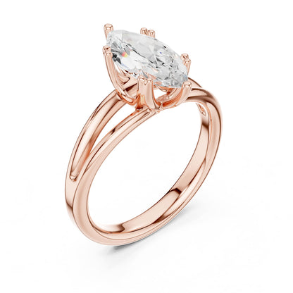 Marquise Solitaire Lab Grown Diamond Engagement Ring