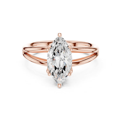 Marquise Solitaire Lab Grown Diamond Engagement Ring