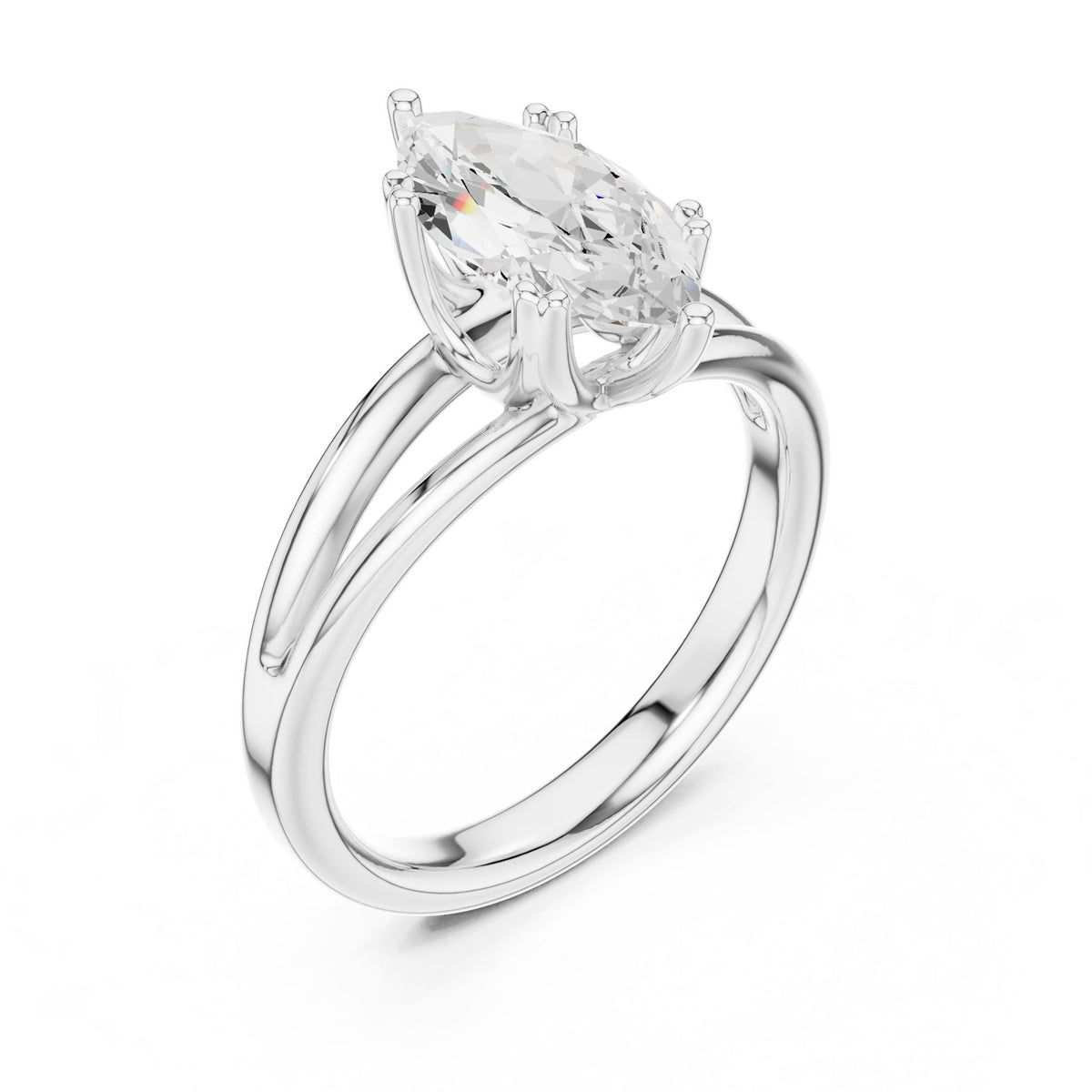 Marquise Solitaire Lab Grown Diamond Engagement Ring