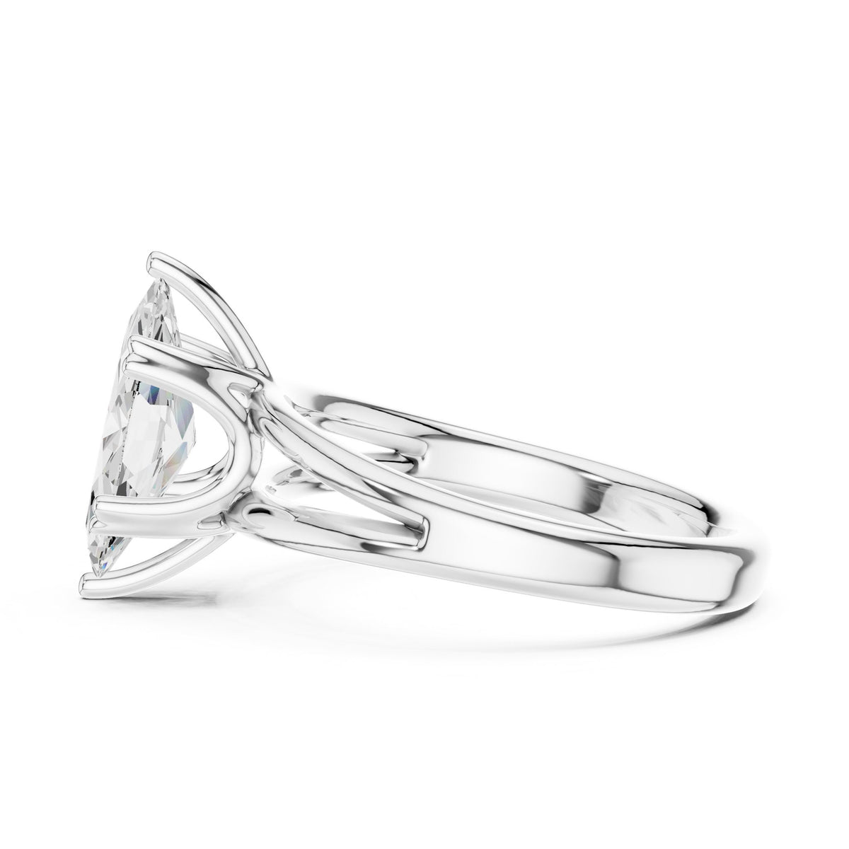 Marquise Solitaire Lab Grown Diamond Engagement Ring