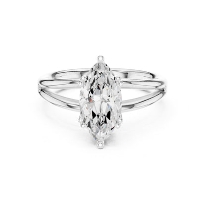 Marquise Solitaire Lab Grown Diamond Engagement Ring