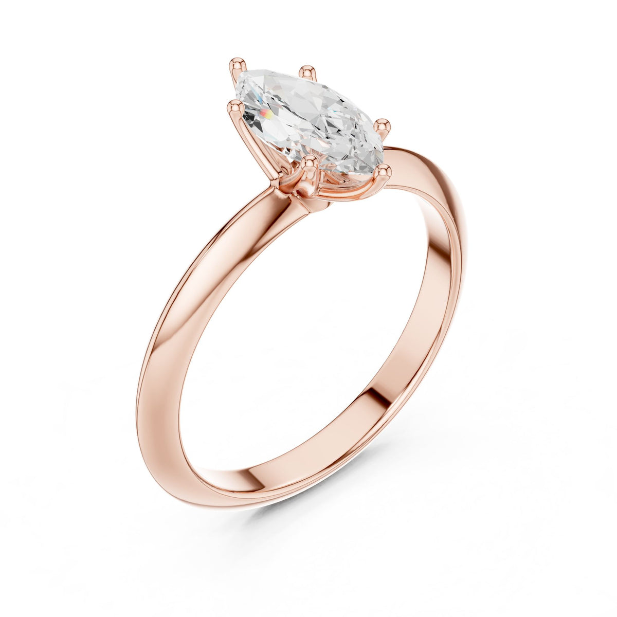 Marquise Solitaire Lab Grown Diamond Engagement Ring