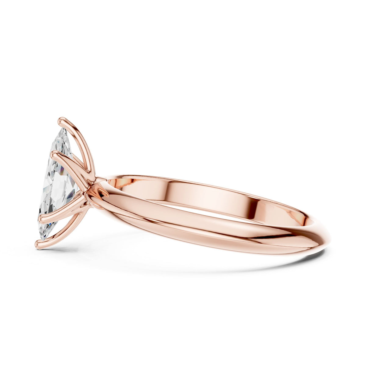 Marquise Solitaire Lab Grown Diamond Engagement Ring