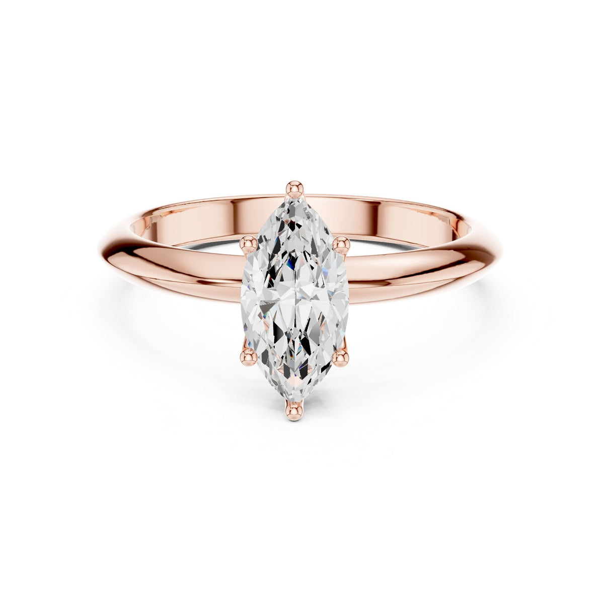 Marquise Solitaire Lab Grown Diamond Engagement Ring