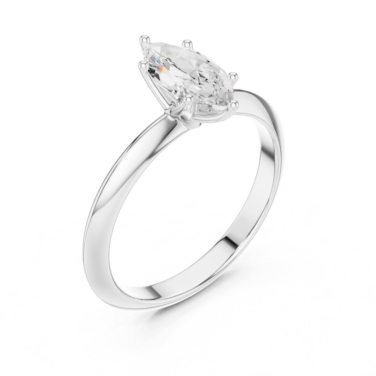 Marquise Solitaire Lab Grown Diamond Engagement Ring