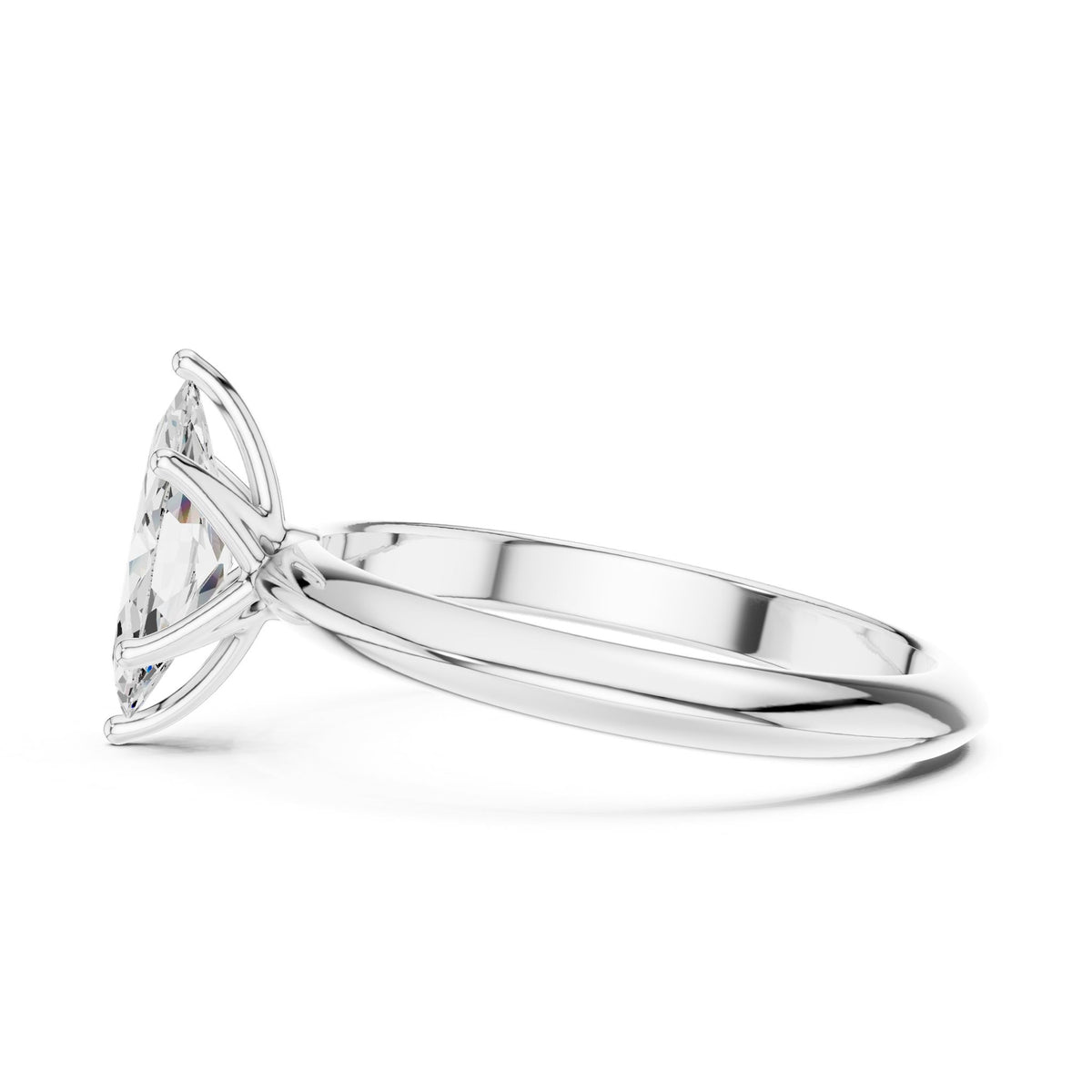 Marquise Solitaire Lab Grown Diamond Engagement Ring