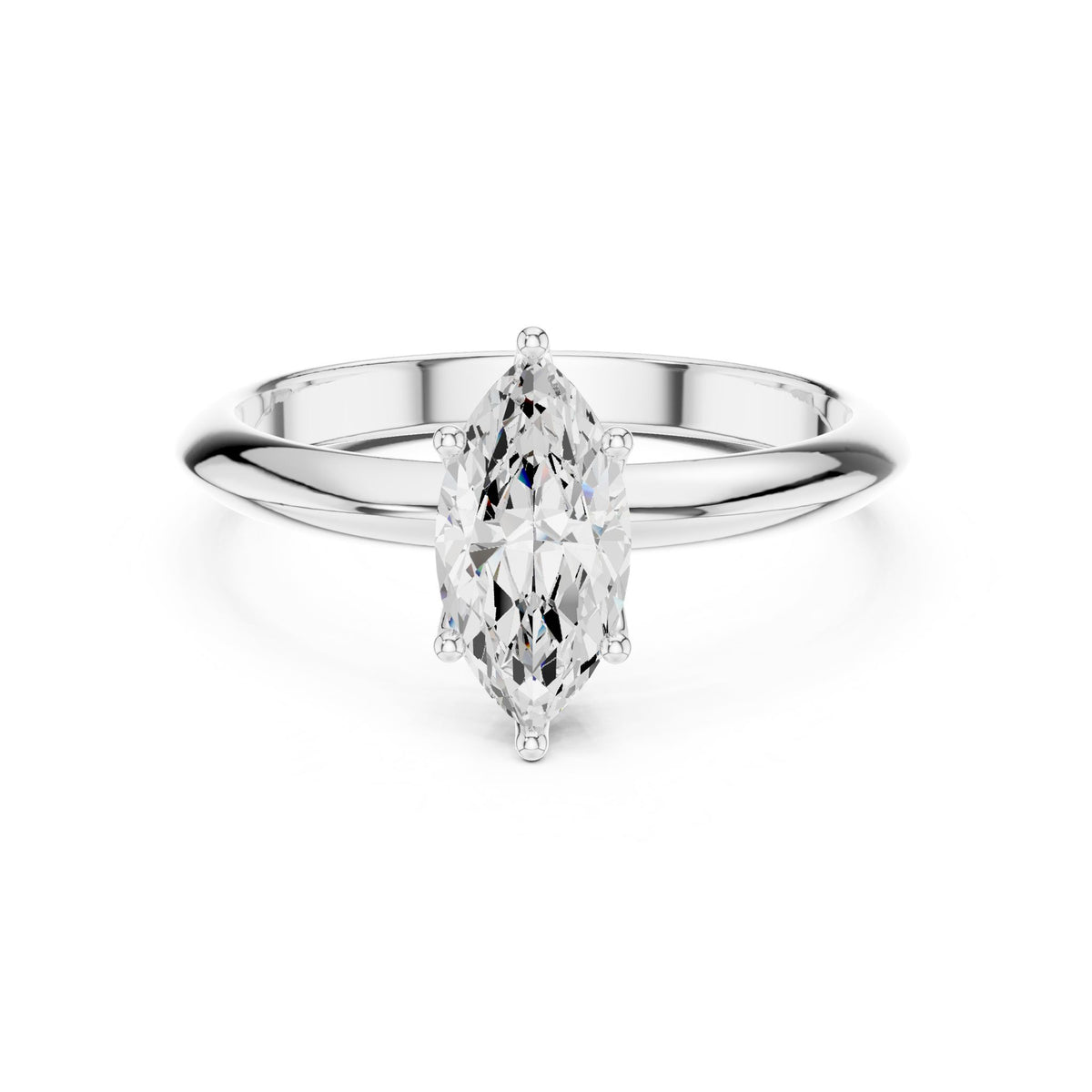 Marquise Solitaire Lab Grown Diamond Engagement Ring