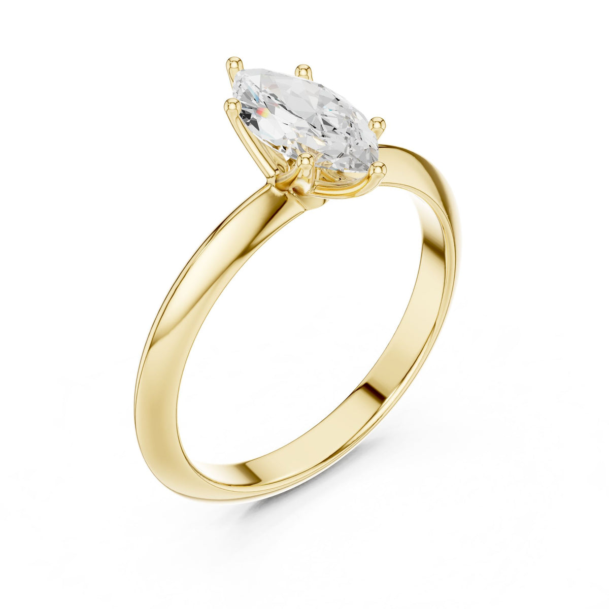 Marquise Solitaire Lab Grown Diamond Engagement Ring