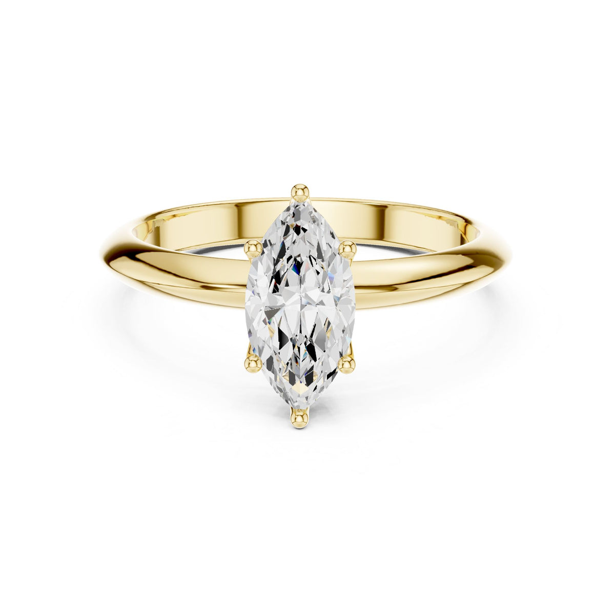 Marquise Solitaire Lab Grown Diamond Engagement Ring