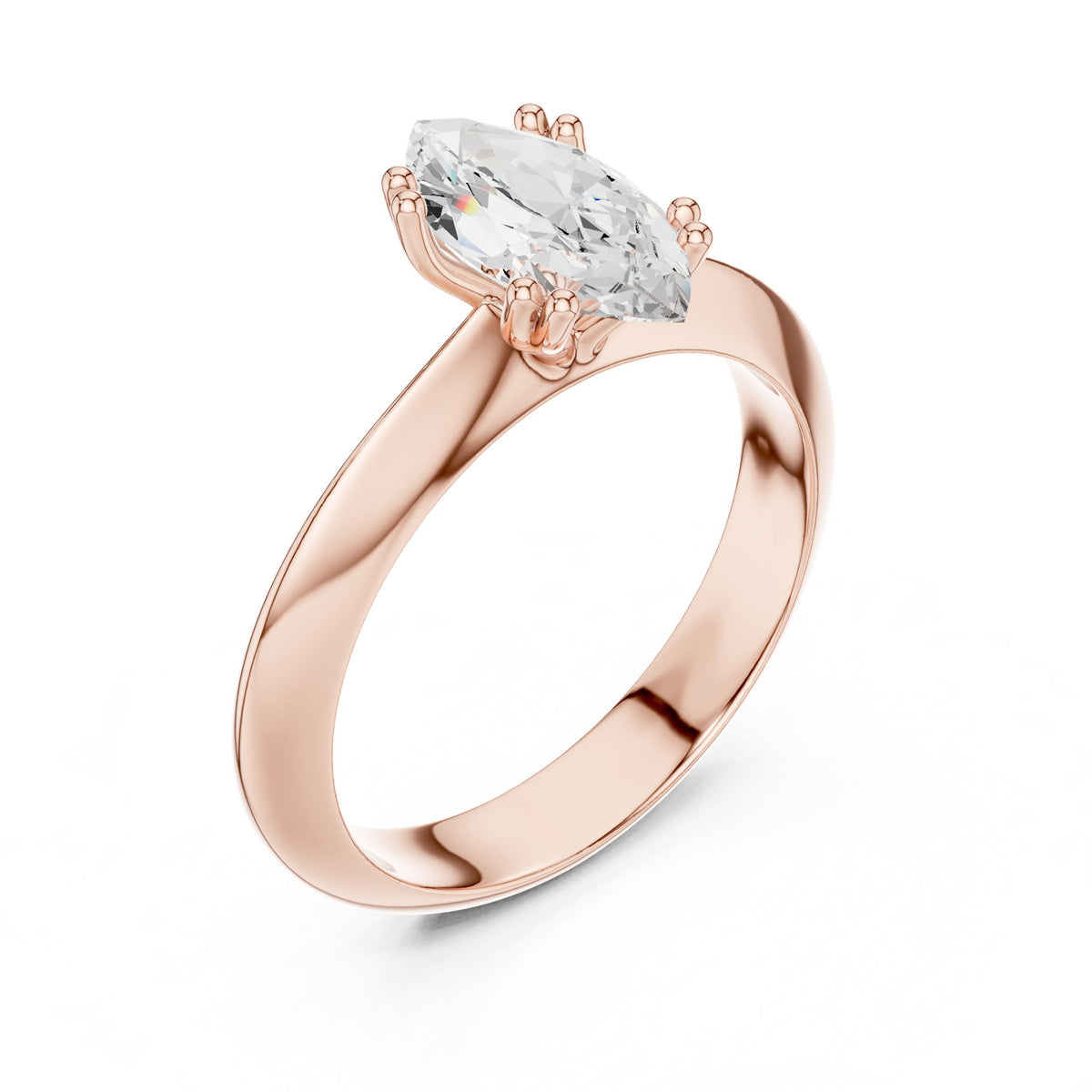 Marquise Solitaire Lab Grown Diamond Engagement Ring
