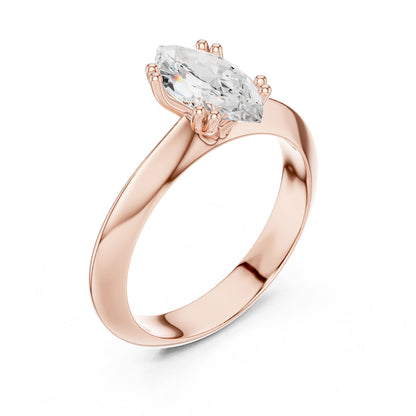 Marquise Solitaire Lab Grown Diamond Engagement Ring
