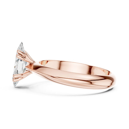 Marquise Solitaire Lab Grown Diamond Engagement Ring