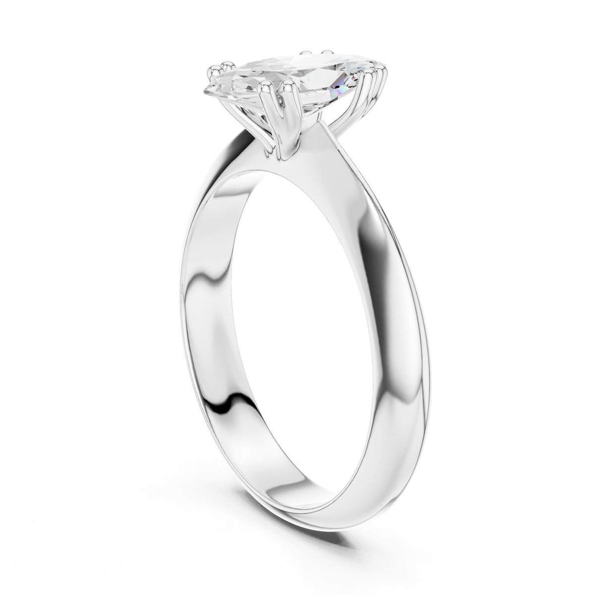 Marquise Solitaire Lab Grown Diamond Engagement Ring