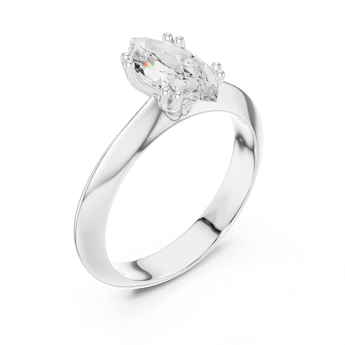 Marquise Solitaire Lab Grown Diamond Engagement Ring