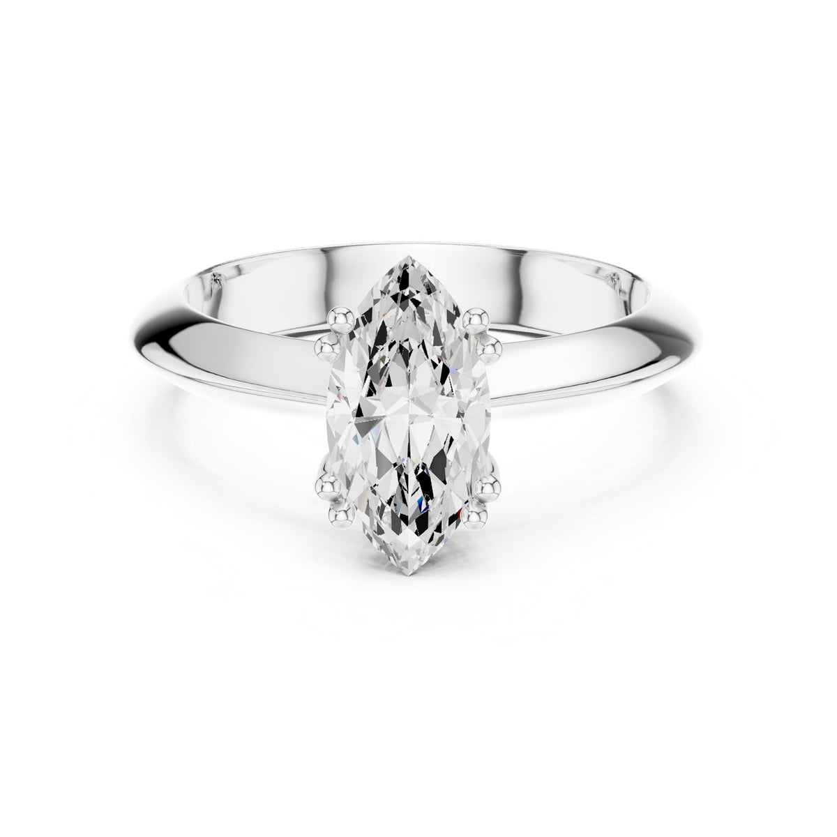 Marquise Solitaire Lab Grown Diamond Engagement Ring