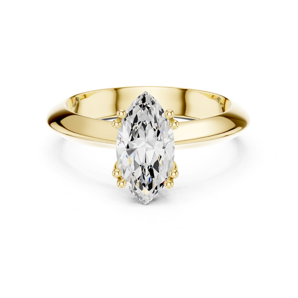 Marquise Solitaire Lab Grown Diamond Engagement Ring