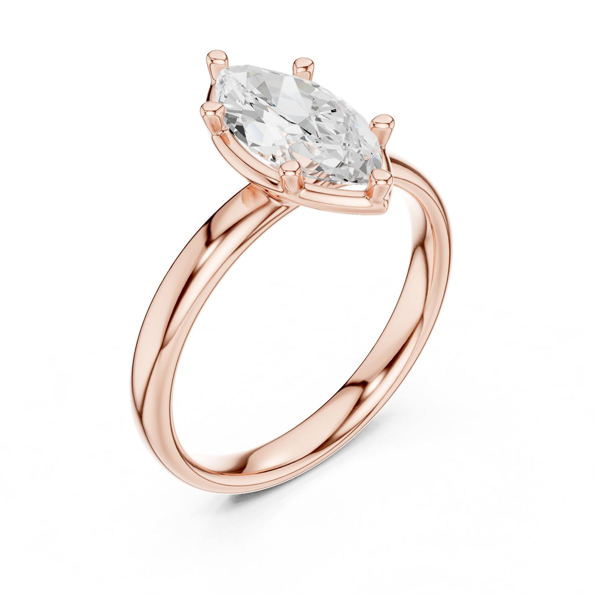 Marquise Solitaire Lab Grown Diamond Engagement Ring