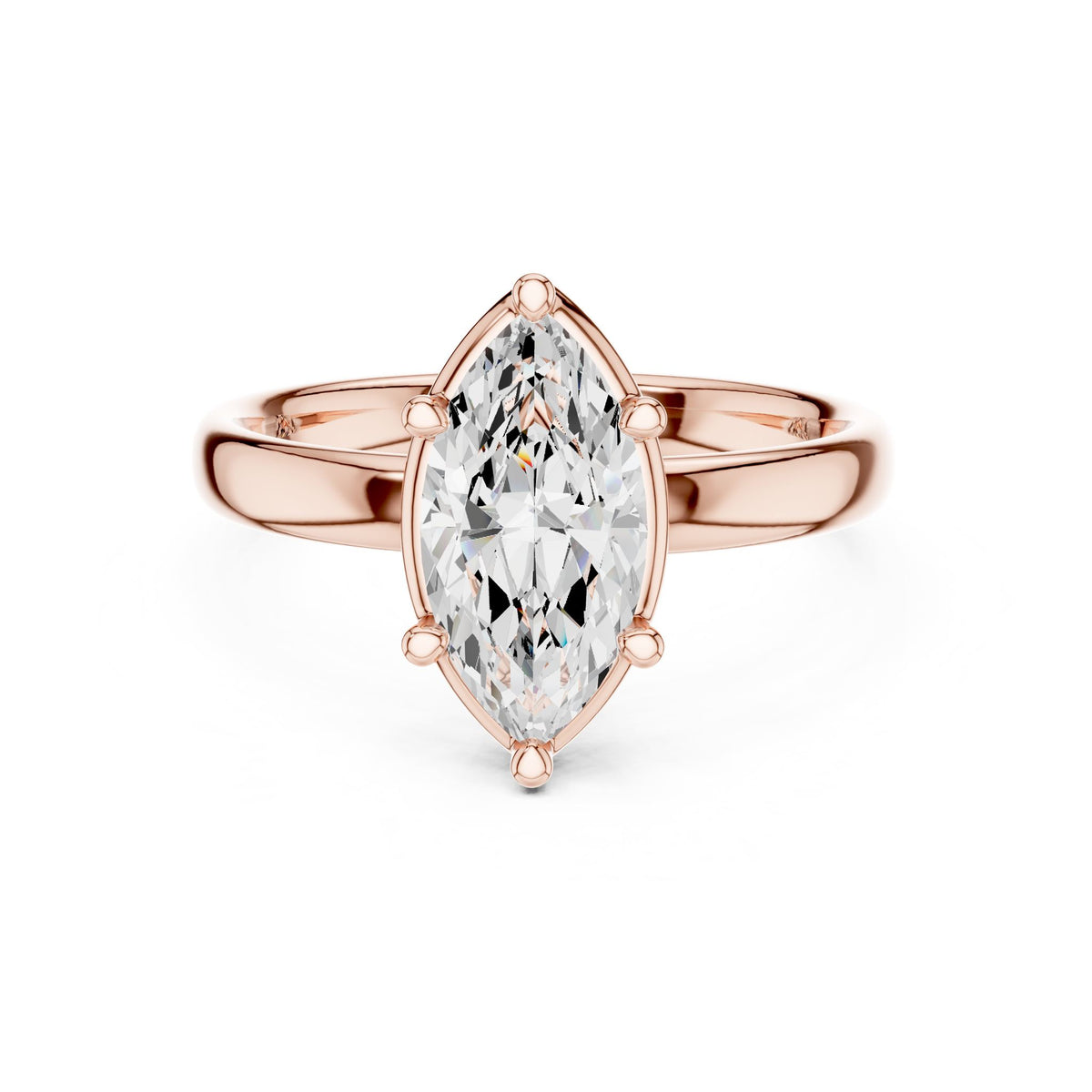 Marquise Solitaire Lab Grown Diamond Engagement Ring