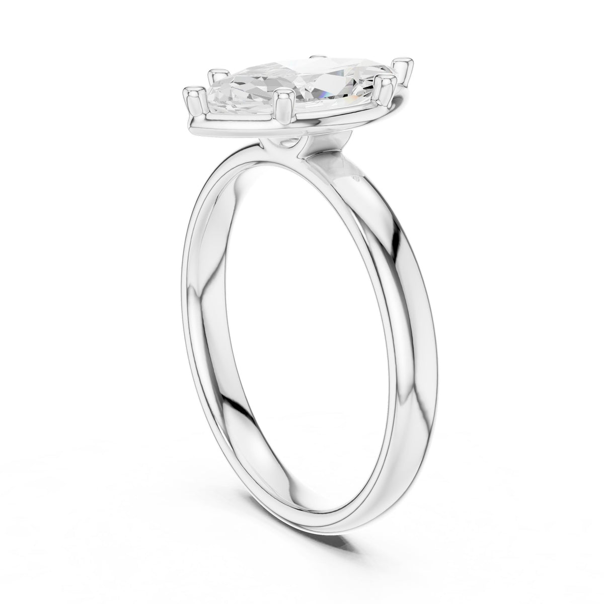 Marquise Solitaire Lab Grown Diamond Engagement Ring