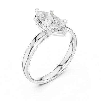 Marquise Solitaire Lab Grown Diamond Engagement Ring