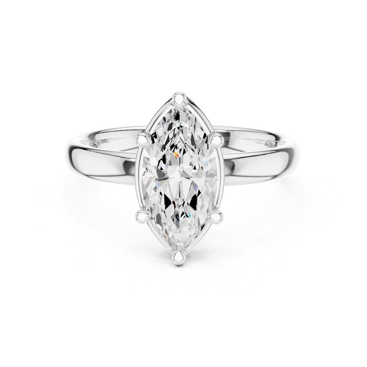 Marquise Solitaire Lab Grown Diamond Engagement Ring