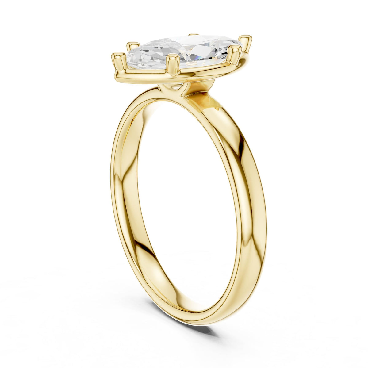 Marquise Solitaire Lab Grown Diamond Engagement Ring