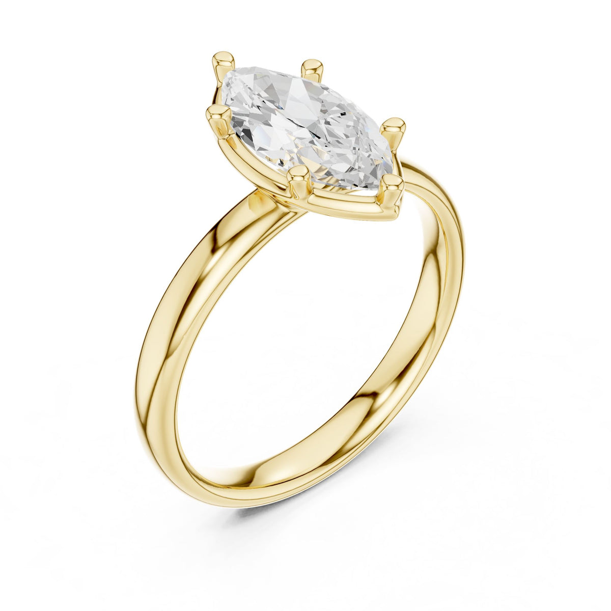 Marquise Solitaire Lab Grown Diamond Engagement Ring