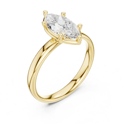 Marquise Solitaire Lab Grown Diamond Engagement Ring