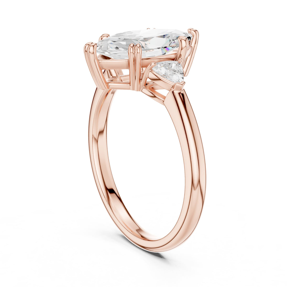 Marquise Three Stone Lab Grown Diamond Engagement Ring