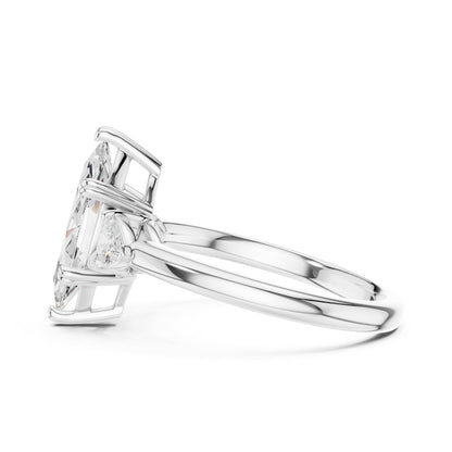 Marquise Three Stone Lab Grown Diamond Engagement Ring
