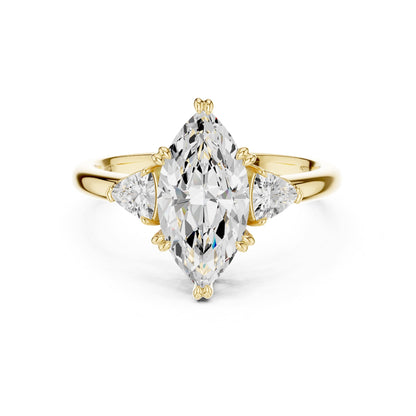 Marquise Three Stone Lab Grown Diamond Engagement Ring