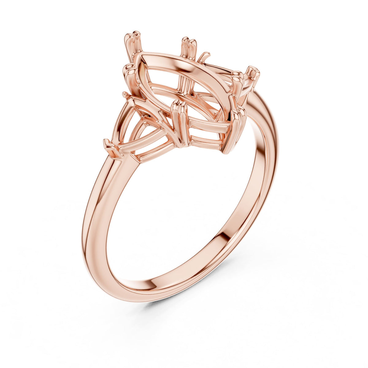 Marquise Three Stone Lab Grown Diamond Engagement Ring