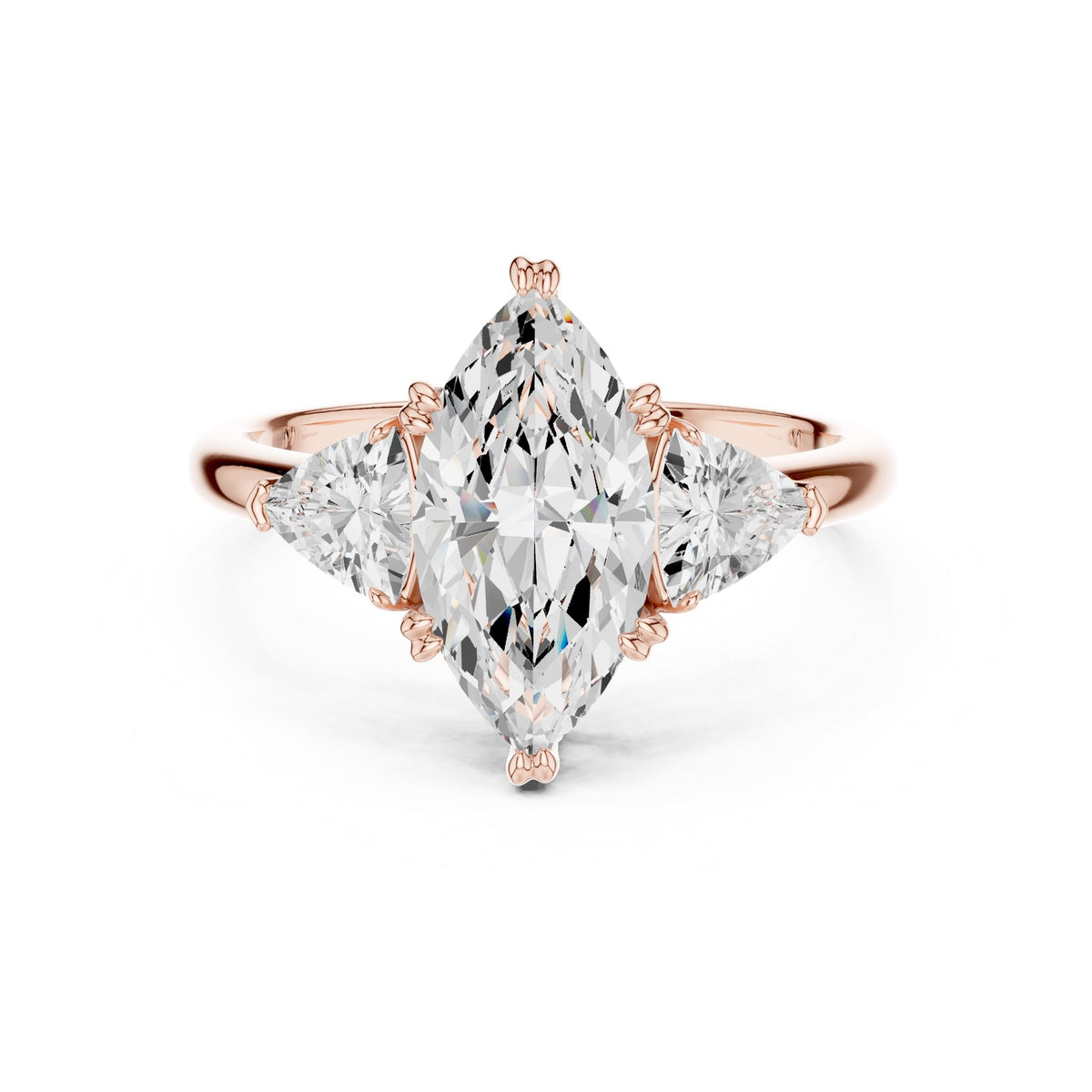 Marquise Three Stone Lab Grown Diamond Engagement Ring