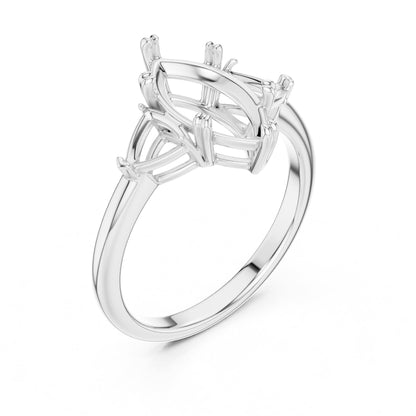 Marquise Three Stone Lab Grown Diamond Engagement Ring