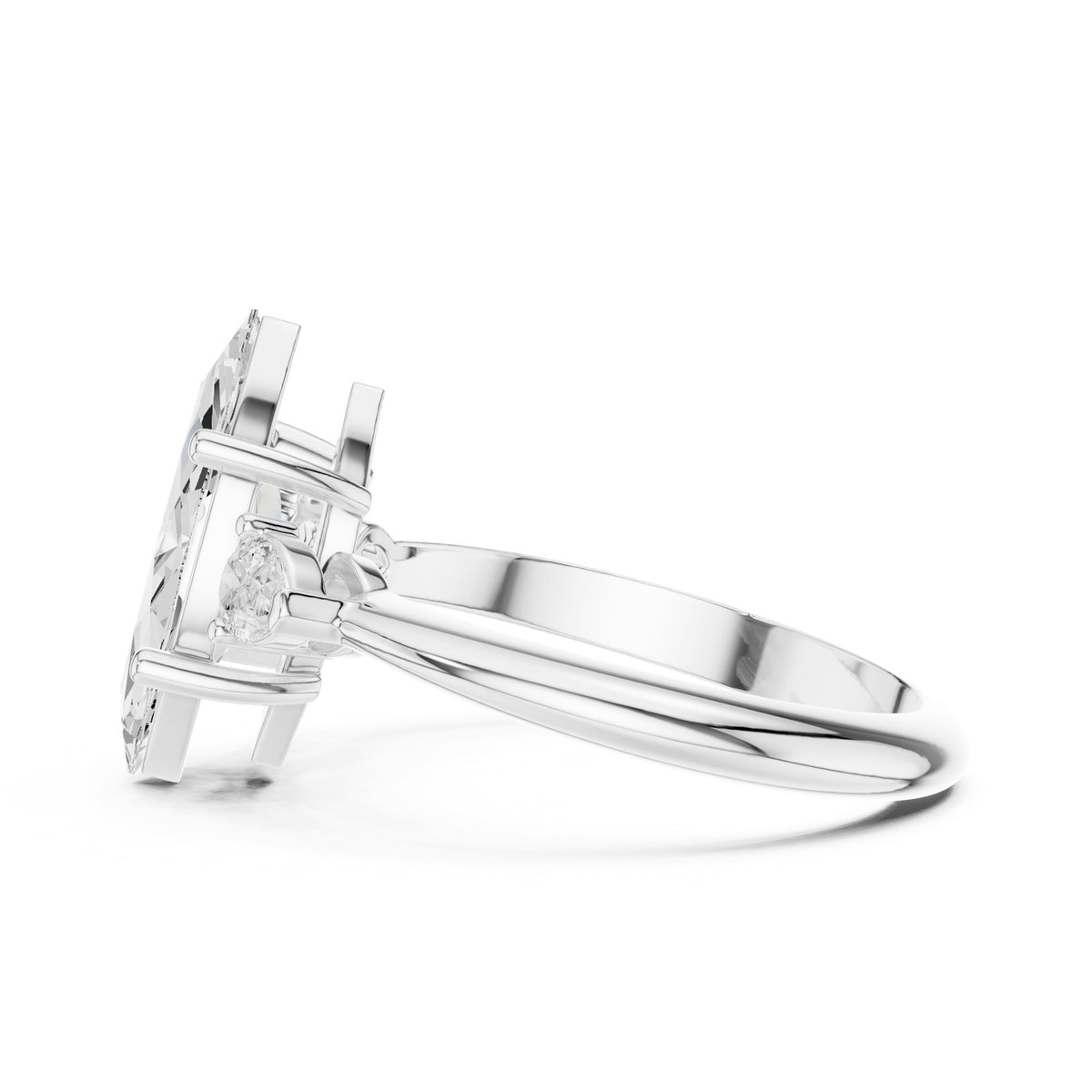 Marquise Three Stone Lab Grown Diamond Engagement Ring